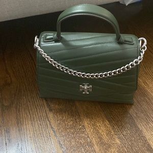 Tory Burch chevron top handle satchel bag